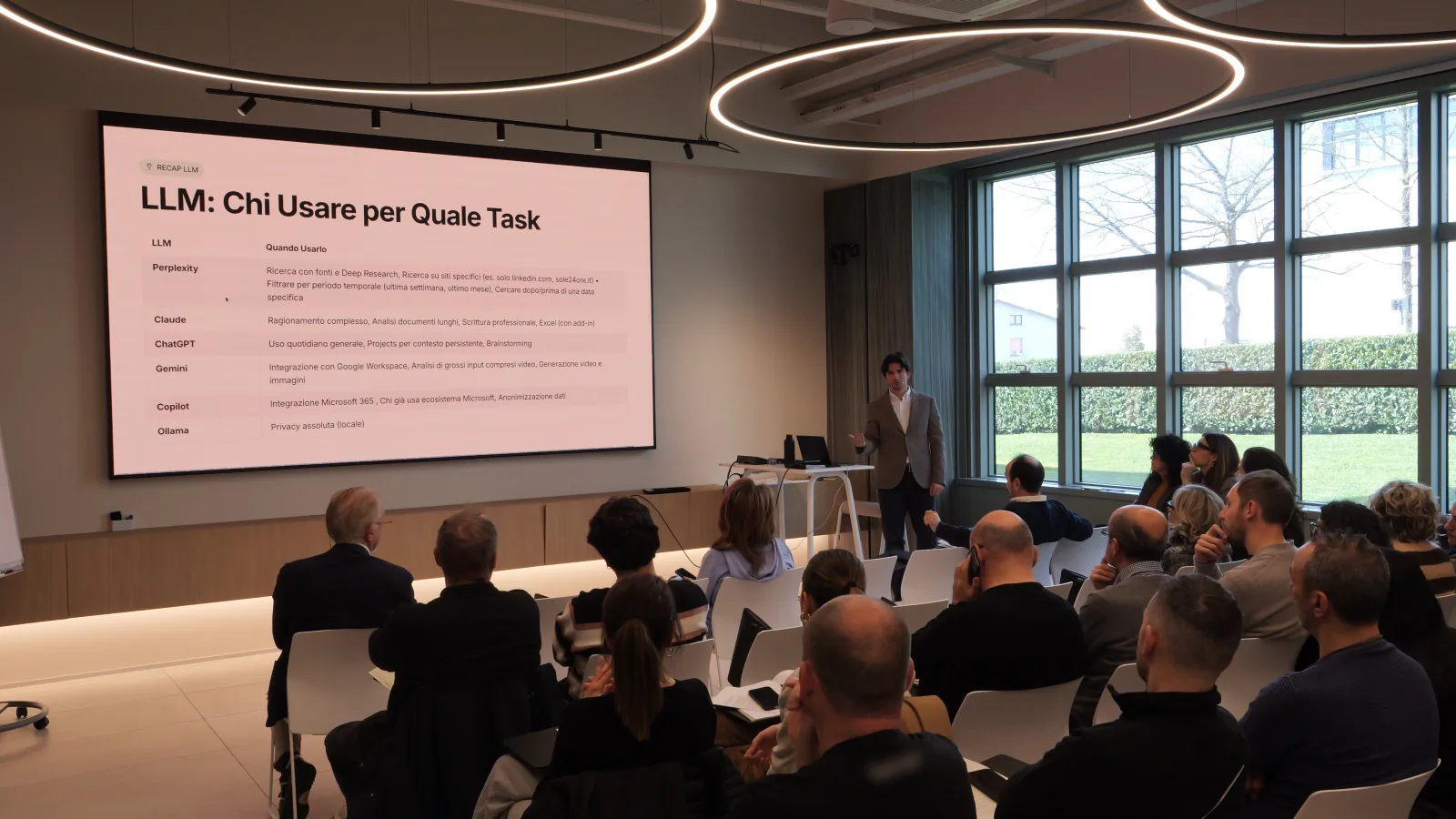 A full room during a Martes AI training session