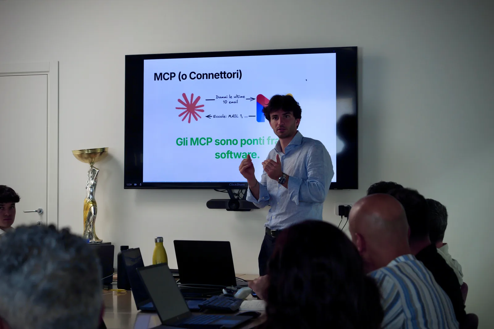 La slide sugli MCP: i connettori come ponti fra i software aziendali