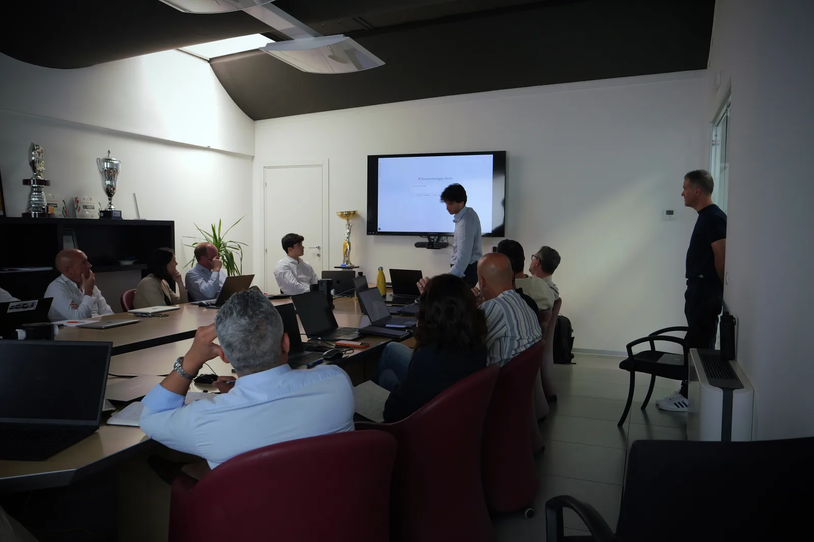 La sala durante la formazione al management di Truck Italia