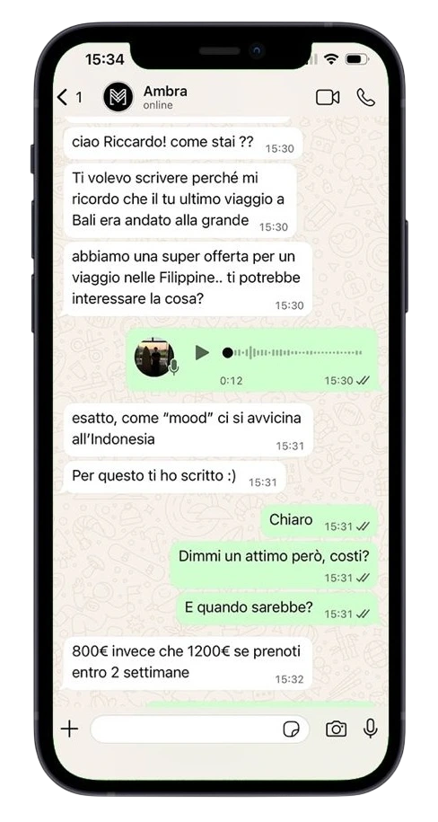 Ambra WhatsApp chat 1